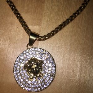 Iced Out Gold Medusa Fashion Link Chain